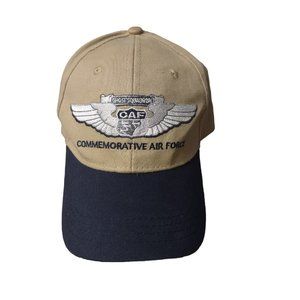 Commemorative Air Force Ghost Squadron Tan Navy Baseball Hat Cap Adjustable